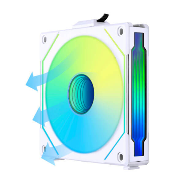 Lian Li UNI Fan SL-INF ARGB 120mm Reverse Blade White Cabinet Fan, Single Pack